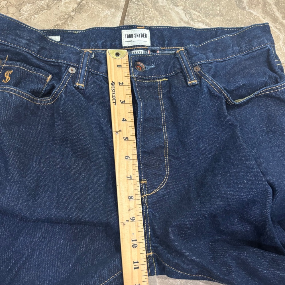 Todd Snyder Mens Slim Fit Selvedge Denim Jeans Indigo 33x 29 32-JE039239-BL05 - Picture 14 of 16